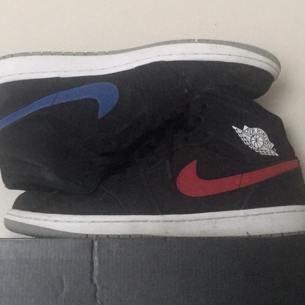 Jordan multi colors black swoosh
